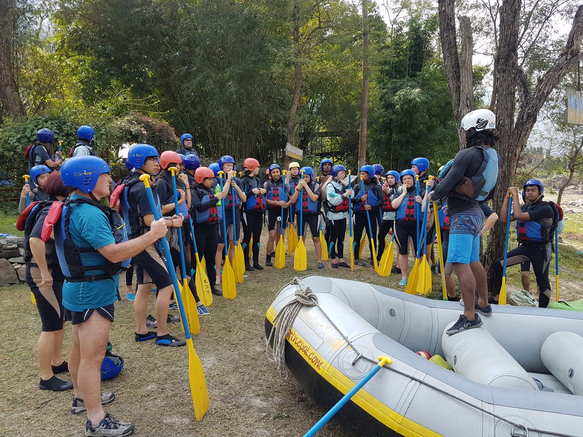 DCDofE's tweet photo. Briefing before white water rafting. Students have a great time and welcome showers after. https://t.co/YaZKJHrGy5