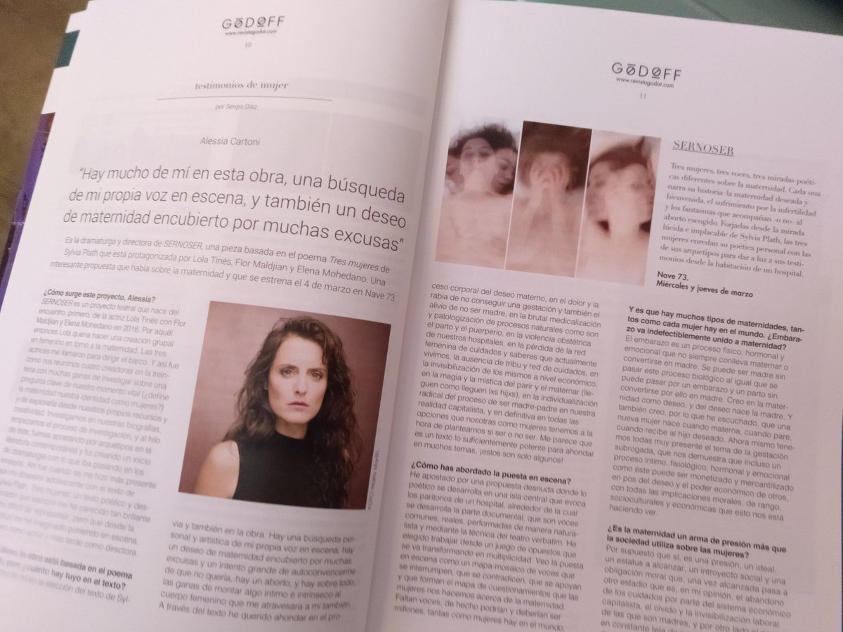 nave_73's tweet photo. Este mes de #marzo en @RevistaGodot os cuentan las principales novedades de nuestra programación 🎭 ¡Vente a vernos y consigue tu ejemplar antes de que se acaben!
#SERNOSER
#Tríbada
#ContraCorrientes
#LaMedidaExactaDelUniverso https://t.co/kSnkbTjtkd