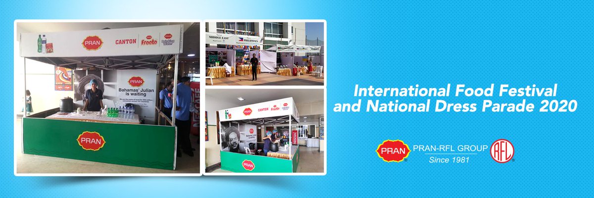 PRAN Group recently participated in the International Food Festival and National Dress Parade organised by Diplomatic Spouses Club on 29th February 2020 which was held at Australian International School, Purbachal, Dhaka.