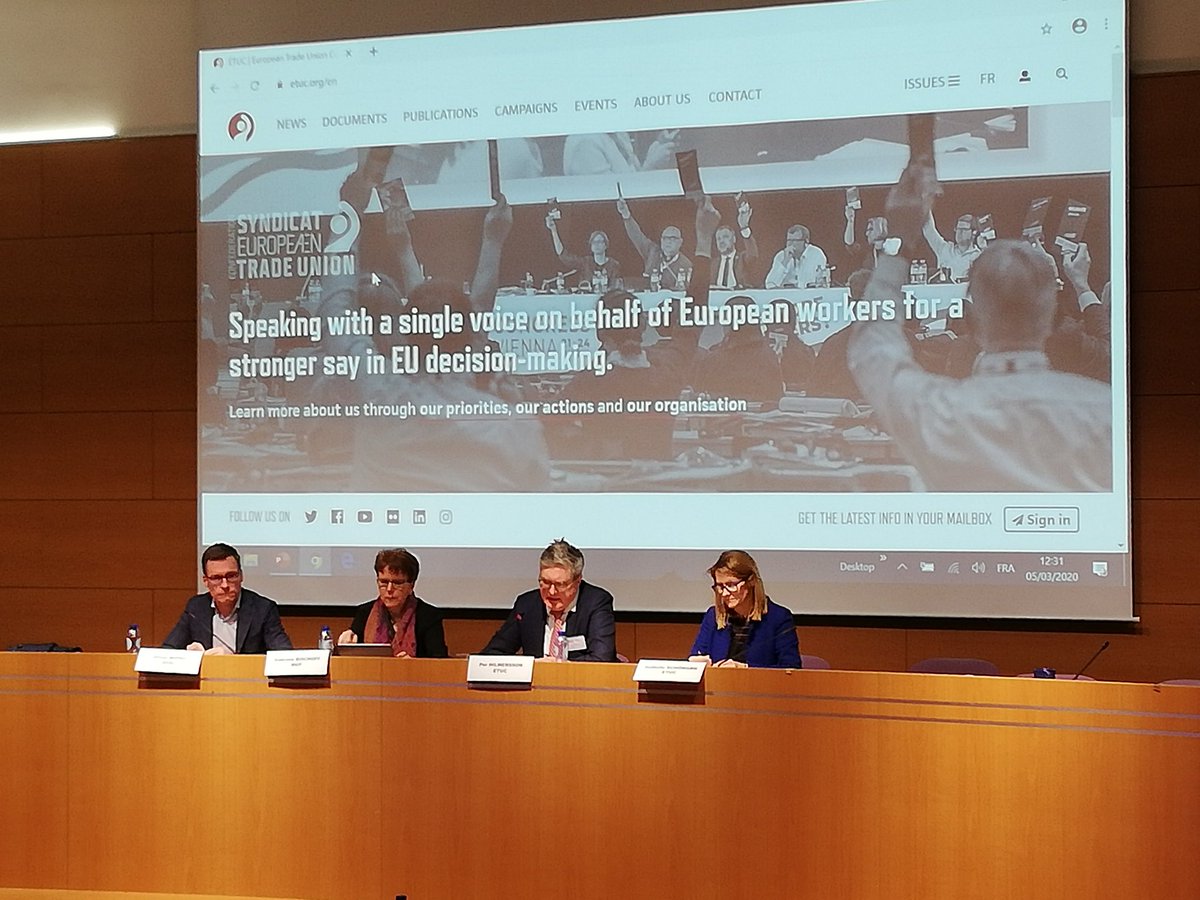 etuc_ces's tweet image. #NetLex conference @PHilmersson @etuc_ces deputy General Secretary &quot;We welcome the Conference on the future of Europe as an opportunity to deal with current as well as long term challenges. People are worried by the future and they need concrete replies&quot;