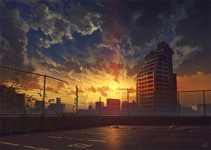 「都市 夕焼け」のTwitter画像/イラスト(古い順)