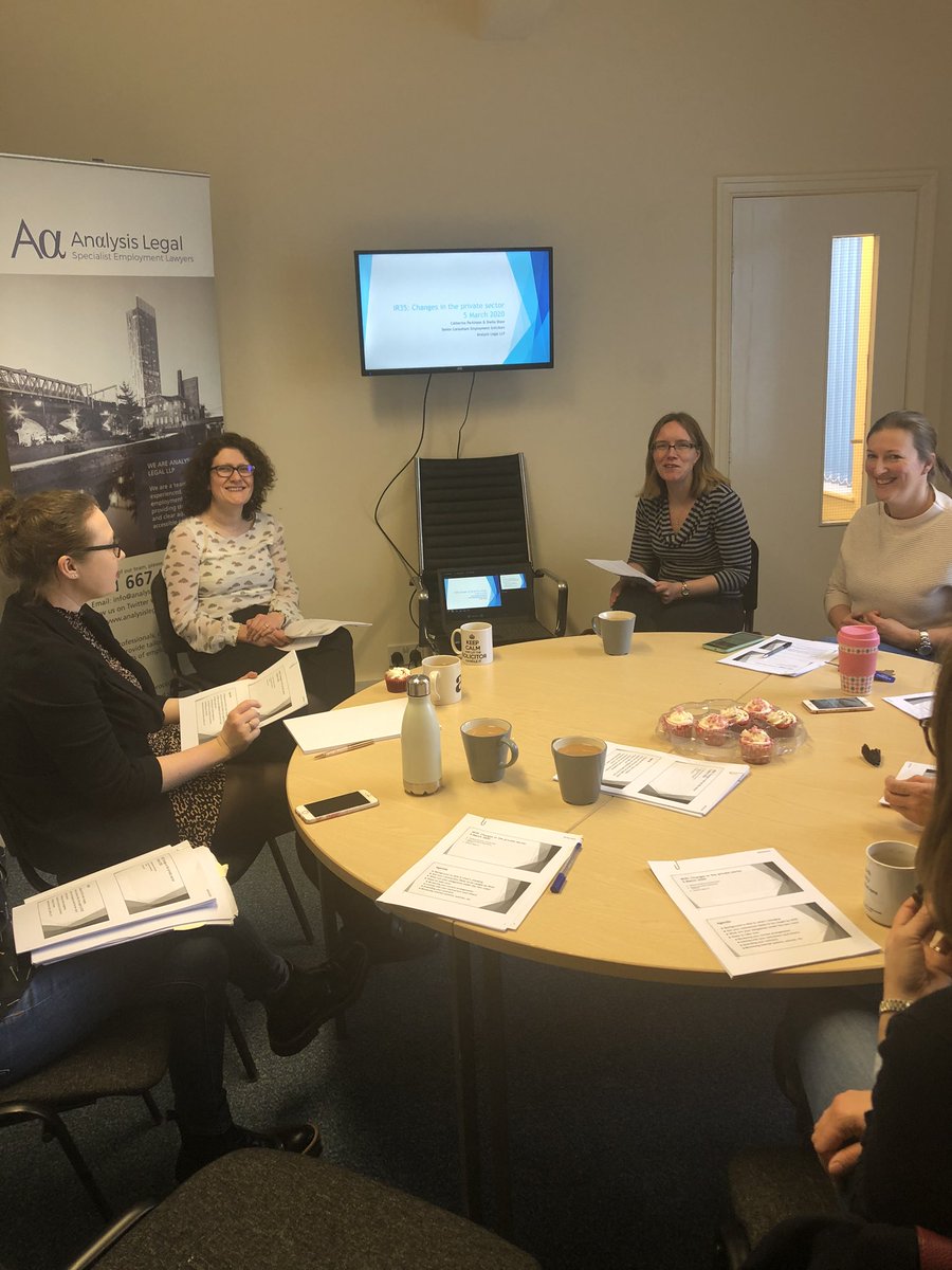 IR35 training with the team. Thanks to Catherine and Sheila for the updates. Lots to learn. Cupcakes required!