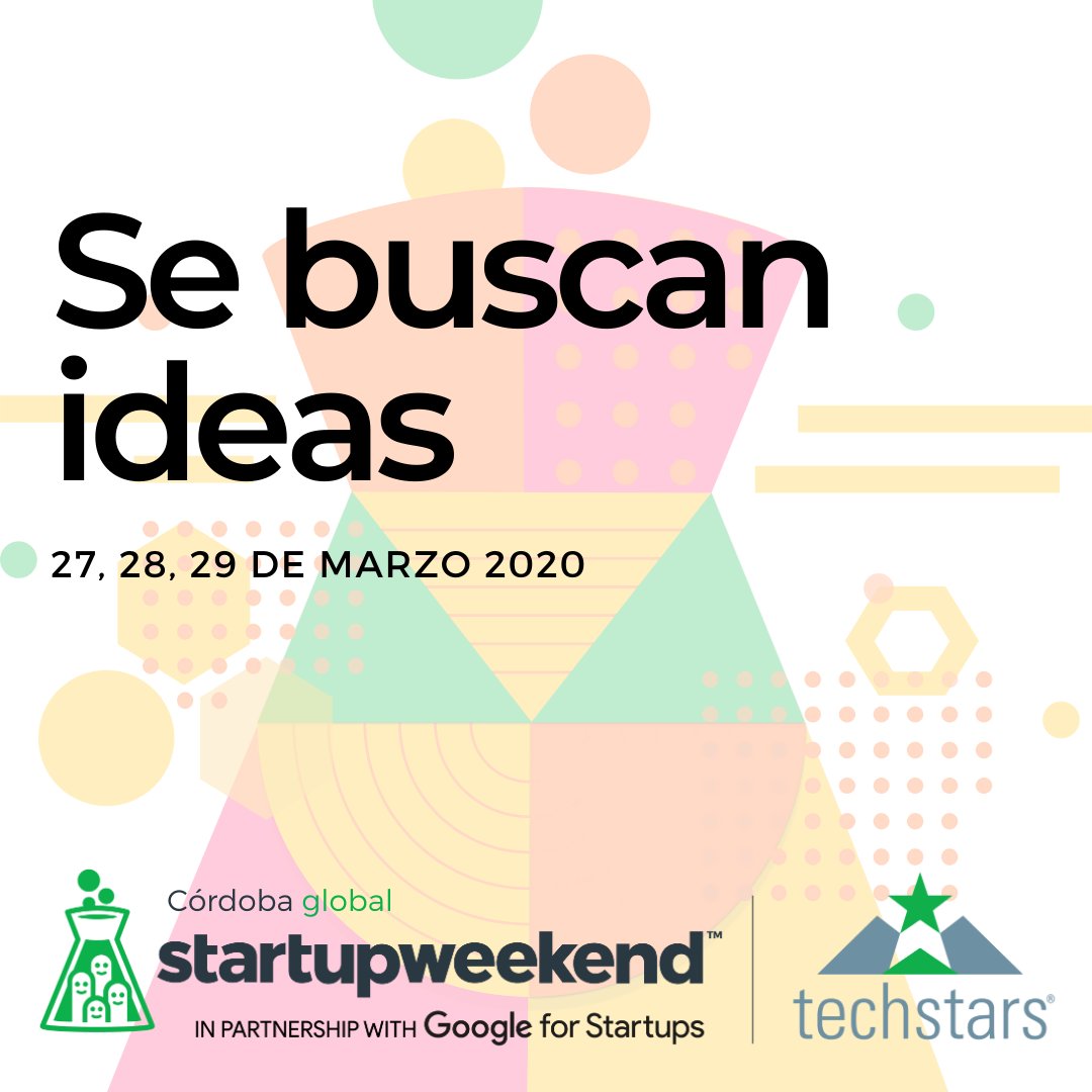 swcordobaodb's tweet photo. Se buscan personas que quieran pasar un fin de semana desarrollando una idea.
Mas info en https://t.co/06quRs50uf
#emprendimiento #startup #SWODB2020 https://t.co/5vEXTCiGMD