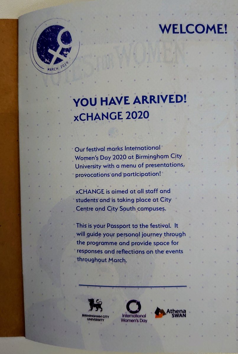 XChange2020's tweet photo. You asked for another #festival #passport, Jessica Hughes, final year @myBCU #VisComms student created it for you. It's arrived!! @bcu_adm #IWD2020 https://t.co/IkWmBParg9