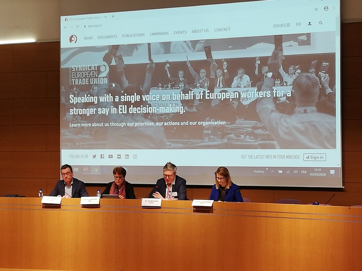 etuc_ces's tweet image. #NetLex @PHilmersson &quot;The European Social partners sent a letter to current @EU2020HR presidency and the forthcoming ones to demand their full inclusion in the conference process&quot; &quot;We want that will lead to treaty changes including a social progress protocol&quot;