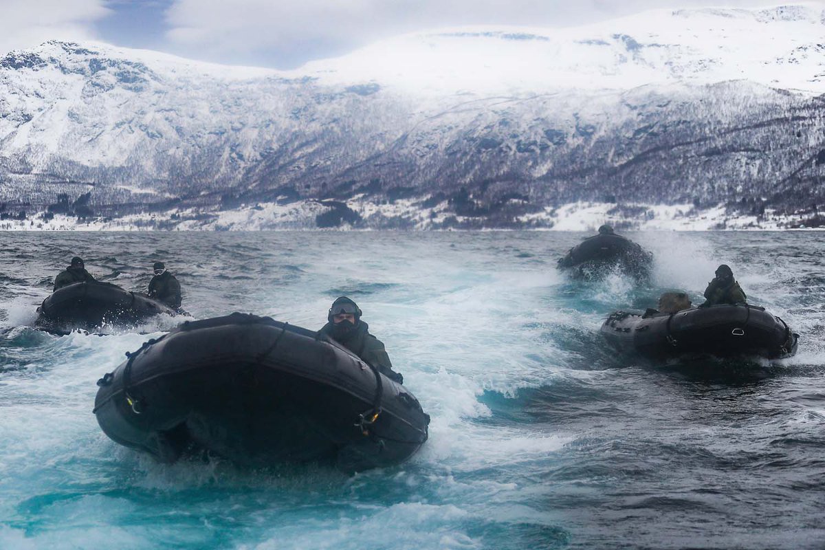 45CdoGp's tweet photo. 45 Cdo are on board @hms_albion and @RFALymeBay preparing for #AmphibOps on #ColdResponse20. We'll be doing what #RoyalMarines do best - ship to shore operations and delivering combat power from the sea @47CdoRM 

🗡️🇬🇧⚓ https://t.co/3hpJKmdtud