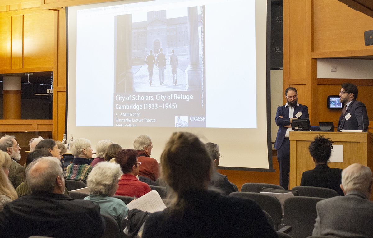 Our conference City of Scholars, City of Refuge (1933-1945) is under way with an introduction by convenors Theodor Dunkelgrün and Aaron Kachuck  ➞
crassh.cam.ac.uk/events/28656
@iofestival
#CRASSHconference
#CityOfScholars