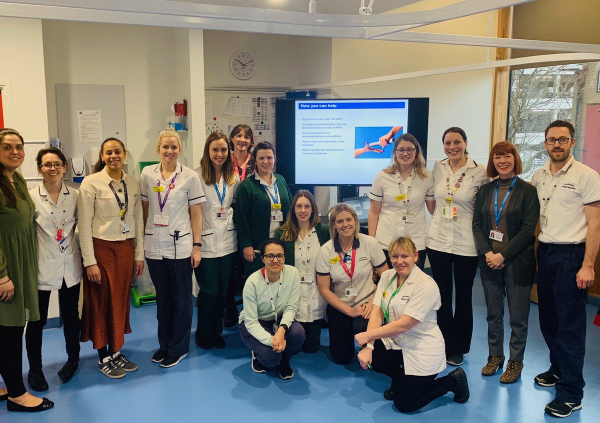 We had the great pleasure of having @KarenPhysio talk to the Guy’s Cancer Rehab Team today on the invaluable Cancer Work that Karen and the team at @TCST_London have been doing - amazing! @GSTTnhs @GSTTCharity #GuysCancer #rehab #prehab #PersonalisedCare