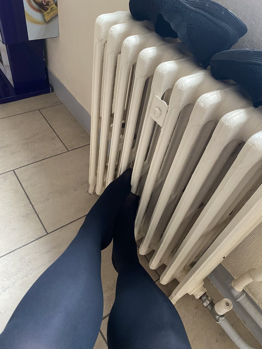 STrunwitt's tweet photo. When lunch break involves drying your shoes and warming your feet 😑😩 https://t.co/oS5bBrqtnP