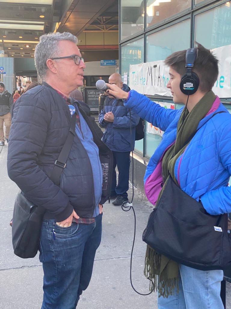 JimRockaway's tweet photo. Last night’s rally &amp;march to call out shortcomings of #QueensBusRedesign at 74th St Hub. Under plan buses will be directed away from this accessible station w/elevators &amp; five trains &amp; many buses to instead go to local stops w/no accessibility, no express svc &amp;no bus hub. https://t.co/ftfGQlmuKz