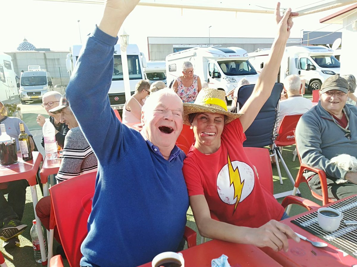 Disfrutando de un buen día y buena compañía.