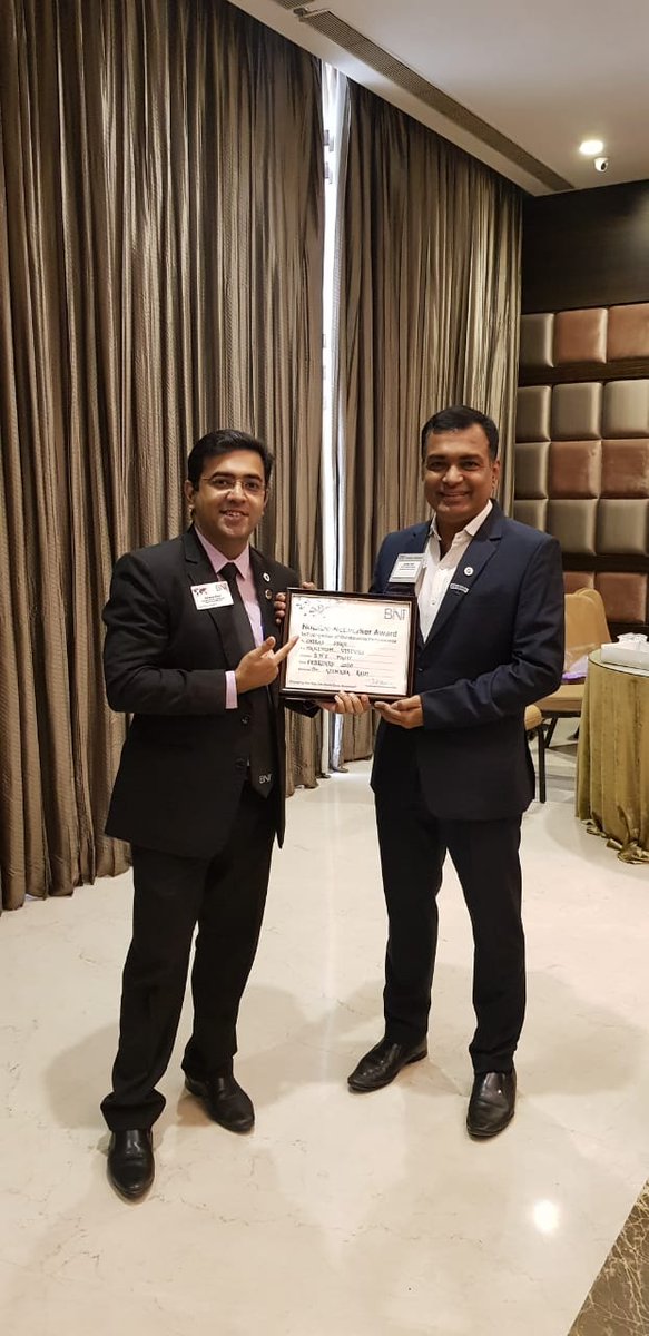 BniMagic's tweet photo. It’s a privilege  to announce the Notable Networkers awards for the month of February 2020.

Congratulations!

Mr. Sunil Parab and Mr. Chirag Shah for giving maximum visitors.
Mr. Manish Bavishi for giving maximum business.
Mr. Sagar Karne for giving maximum referrals. https://t.co/xhizVAdyoa