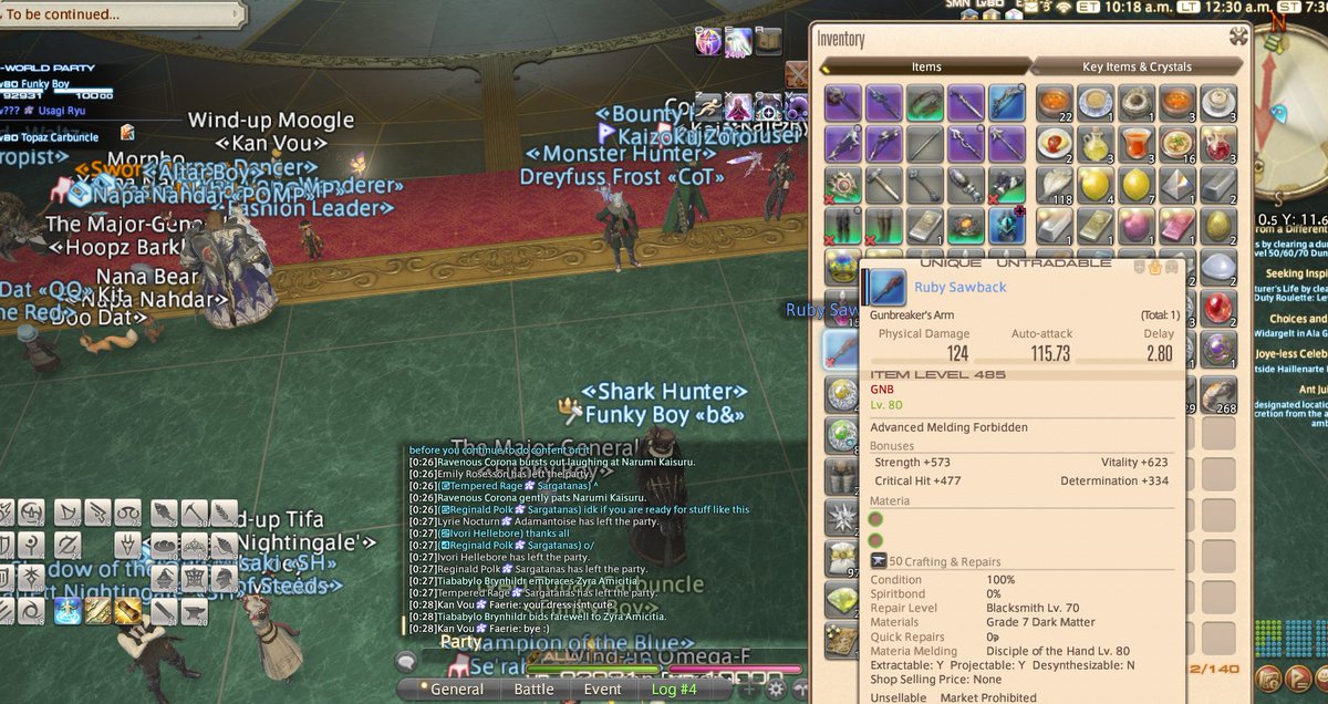 RIPFunkyBoy's tweet photo. Yooooo I finally got my Ruby EX clear!
So happy, after having shoddy internet since release I haven't been able to run it. #rubyweapon #ffxivsnaps #progression #timetolevelgunbreaker #jenova #pugging https://t.co/cJPklatrHa