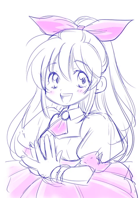 まきさんのオリキャラ シルクちゃん  絵がよく流れてくるので思わず落書き。かわいいです
