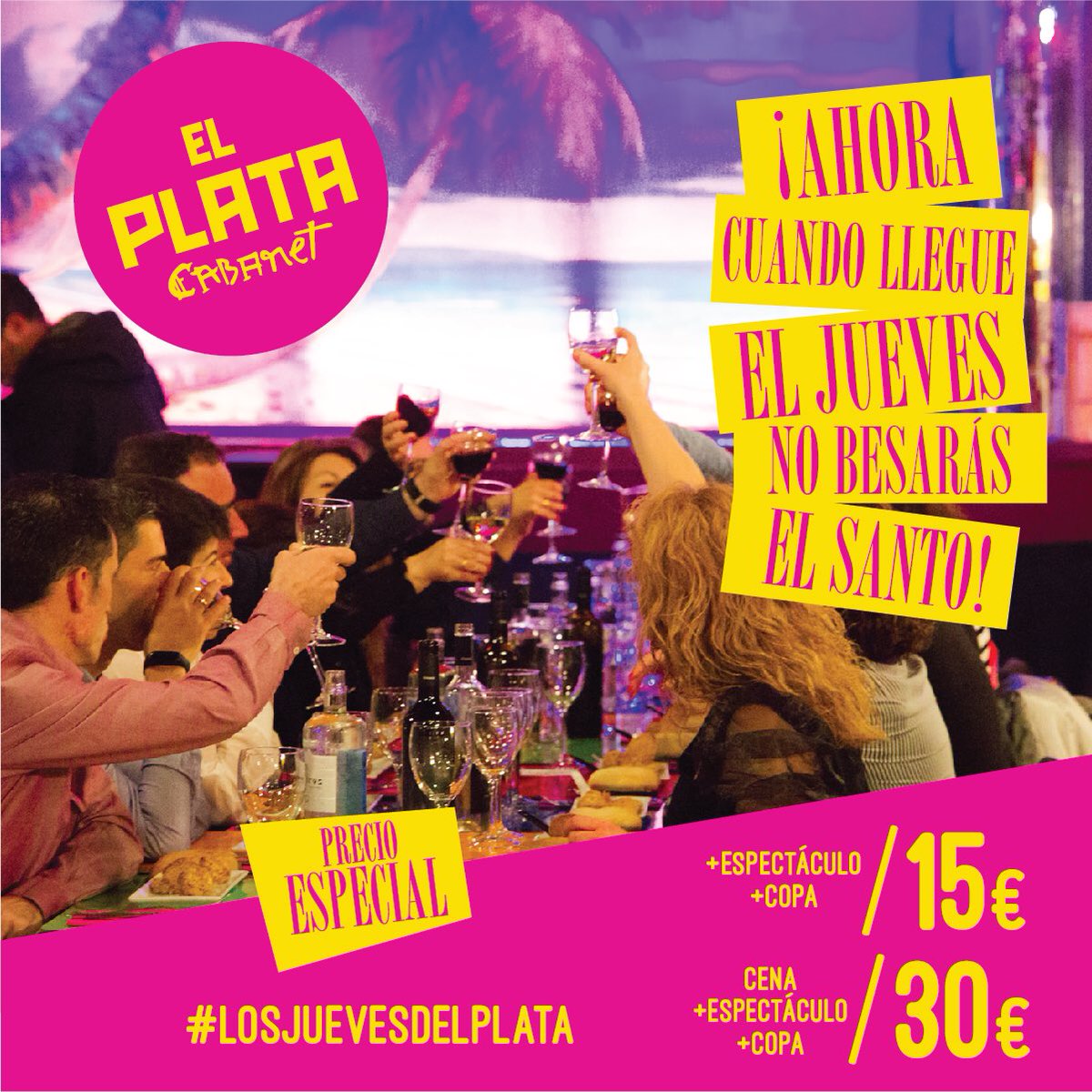 #Cincomarzada  y #losjuevesdelplata , una combinación perfecta . Puedes reservar en elplata.com #cabaretzaragoza #espectaculozaragoza #espaciounico #turismozaragoza #eltubozaragoza