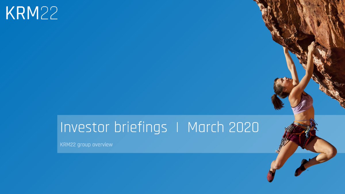KRM22 Investor Presentation March 2020 - bit.ly/32YEYbi - #Krm