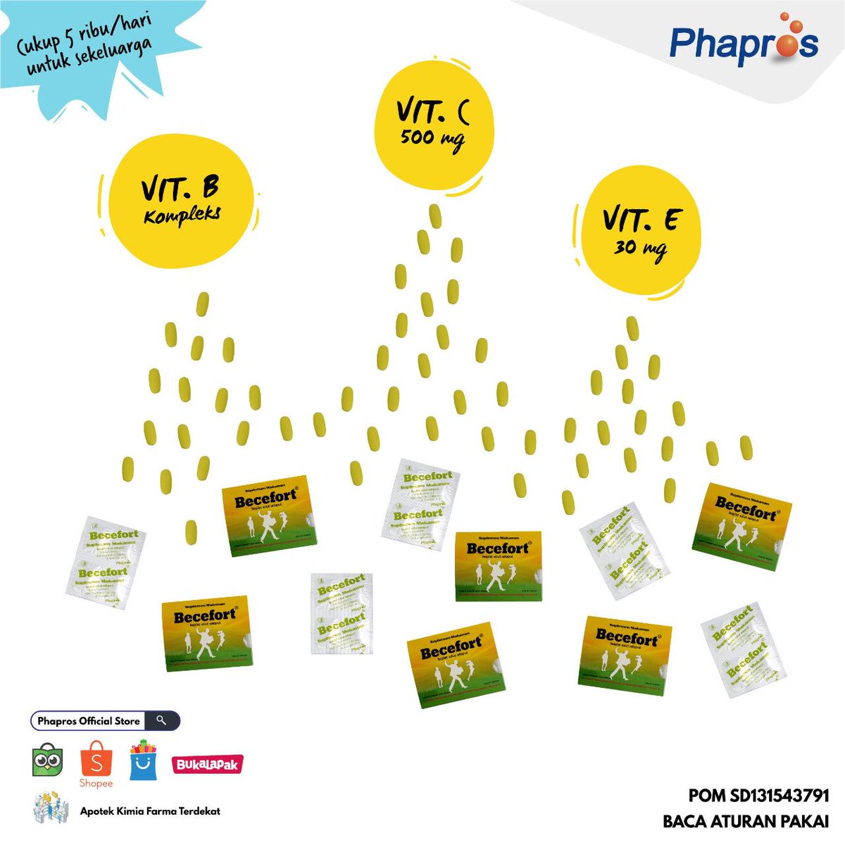 Dengan komposisi yang lengkap, becefort sangat membantu memelihara kesehatan tubuh.

#Suplemen
#vitaminC
#vitaminB
#vitaminE