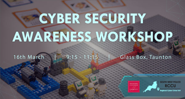 Who is going to snap up the **last two** tickets for our FREE interactive #CyberAwareness Workshop with <a href="/swrccu/">SW Cyber Crime Unit</a> at <a href="/GlassBoxTaunton/">Glass Box Somerset</a>? Play LEGO whilst picking up some useful, practical tips about keeping your organisation protected from #cyberthreats! eventbrite.co.uk/e/75821420911