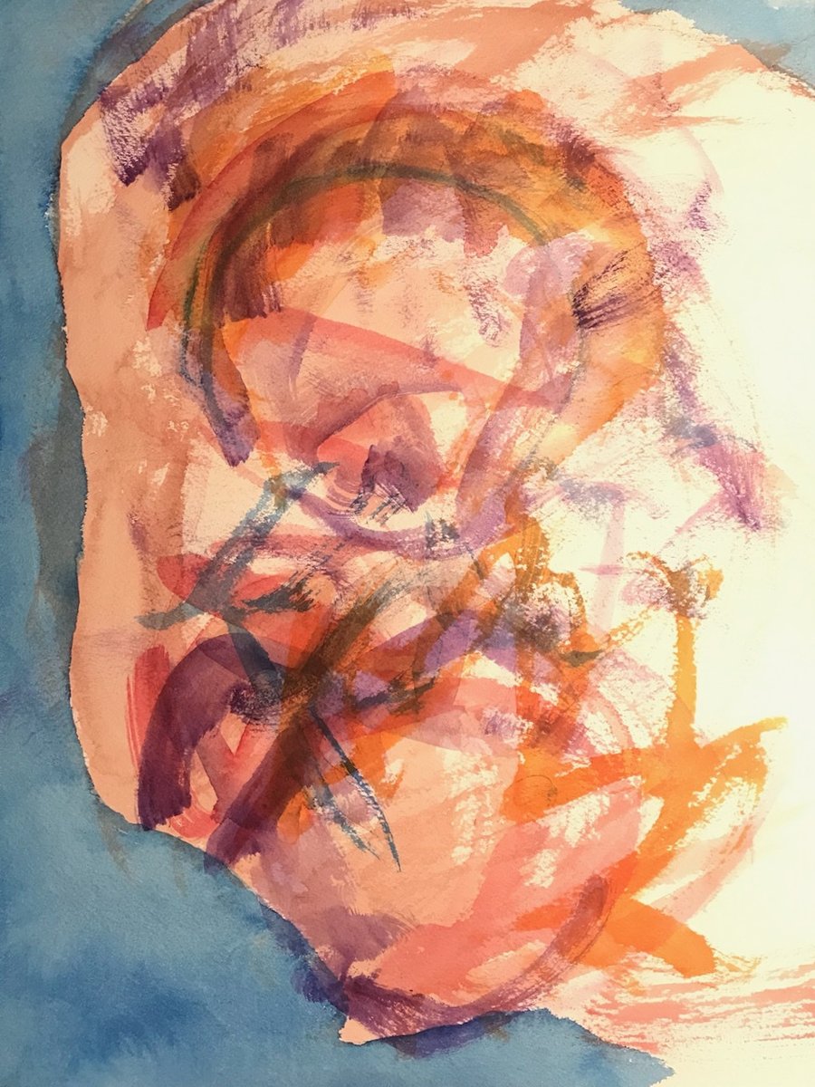 Anger #watercolor #portrait #abstract #abstractart #watercolorabstract #profile #visualarts davisbrotherlylove.com/2020/03/05/ang…