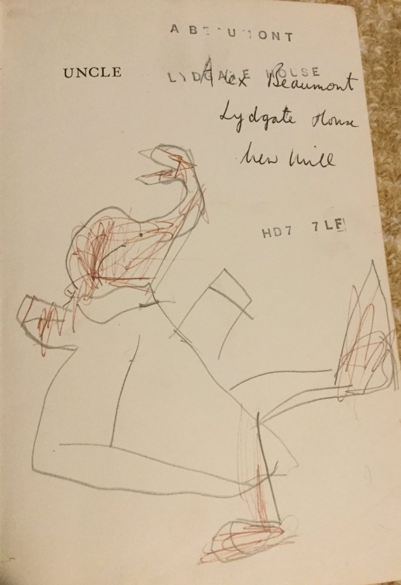 melthamceschool's tweet photo. I was obsessed with this book when in Year 3. I re-read it many times and had all the books in the series. Beautiful illustrations by Quentin Blake. My own drawings in the fly leaf show off my artistic skills at 7 (not!) #childofbooks https://t.co/0OXcSS4eXV