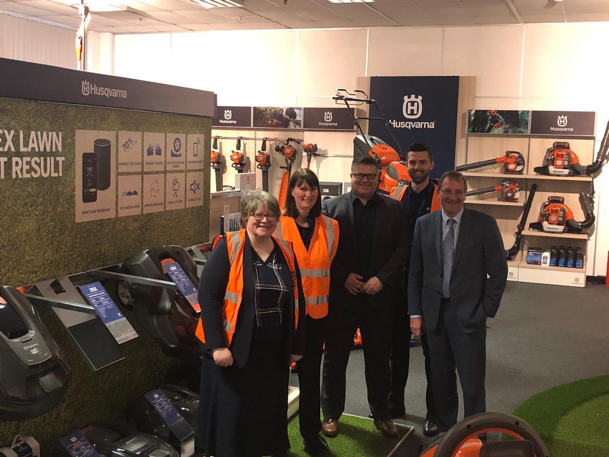 kellyleegemtra1's tweet photo. GEM Partnership were delighted to facilitate the visit from The Secretary of State for Work and Pensions, Therese Coffey and Sedgefield’s MP Paul Howell at #HusqvarnaUK in Newton Aycliffe, on Friday 28th February #DWP #theresecoffey https://t.co/Q4GfjAhB9r