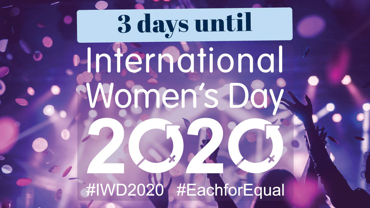 Just 3️⃣ days until #IWD2020 this Sunday! What are you doing to help forge women's equality? #EachforEqual 👉 bit.ly/IWD2020