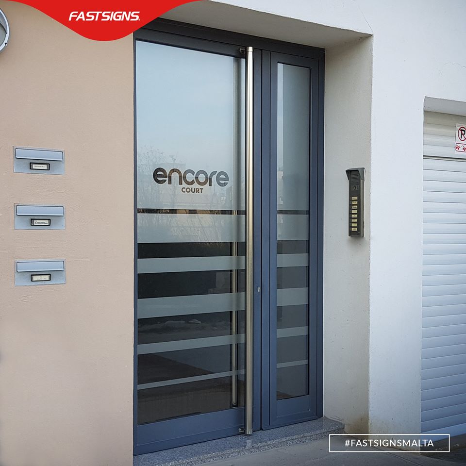 Glass doors and partitions can be wrapped with frosted vinyl to create a sense of privacy as well as security.

#frostedvinyl #secureglass #communaldoors #partitions