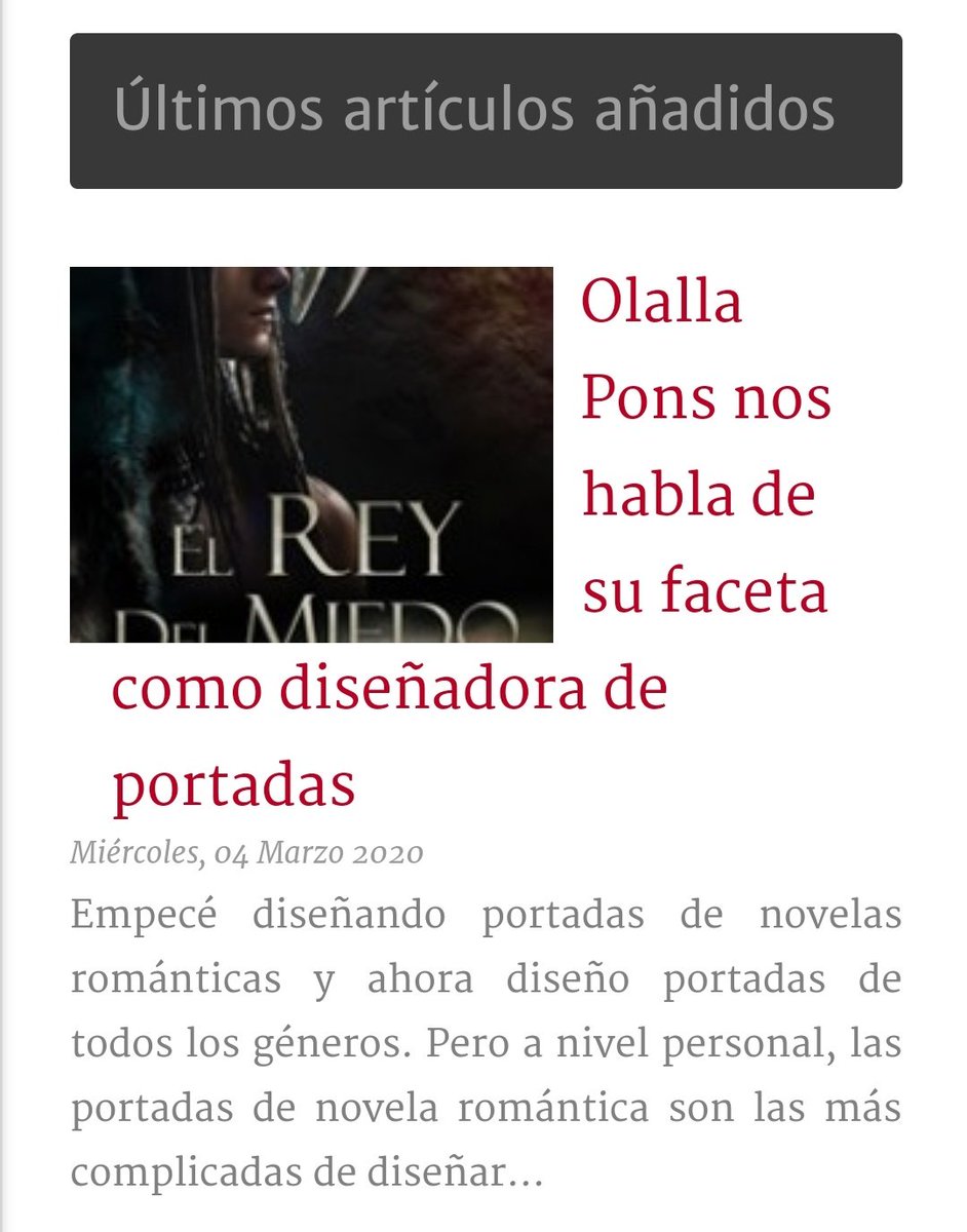 RNR_elrincon's tweet photo. ¡Buenos días! 📚 Comenzamos el día con esta entrevista a Olalla Pons, en la que nos habla sobre su faceta como diseñadora de portadas, ¡No te la pierdas! 😍 ¡Feliz Jueves! #Entrevista #NovelaRomántica @OlallaSioux 

https://t.co/u4itDwhNbx https://t.co/l25EFZ6iSE