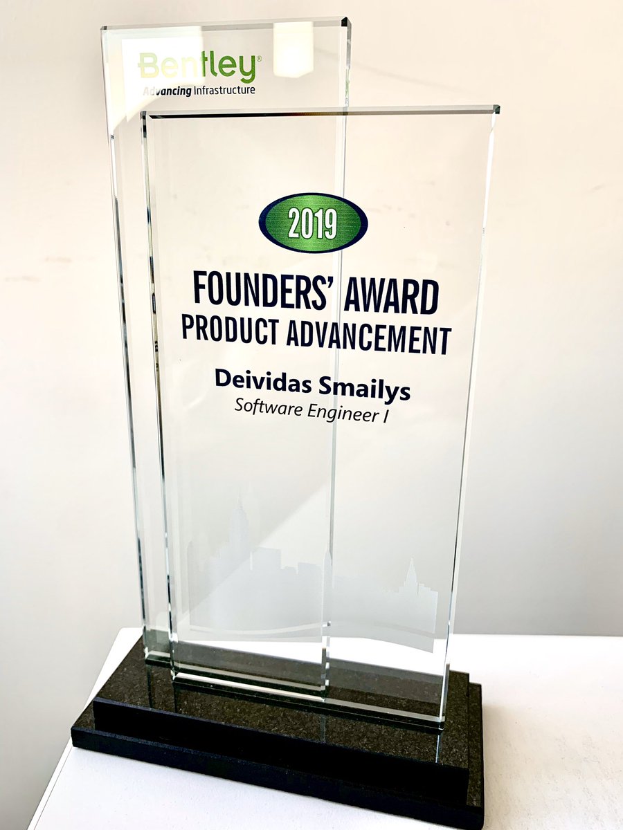 deivios's tweet image. Got a founders award at @BentleySystems ! Adding to the collection.