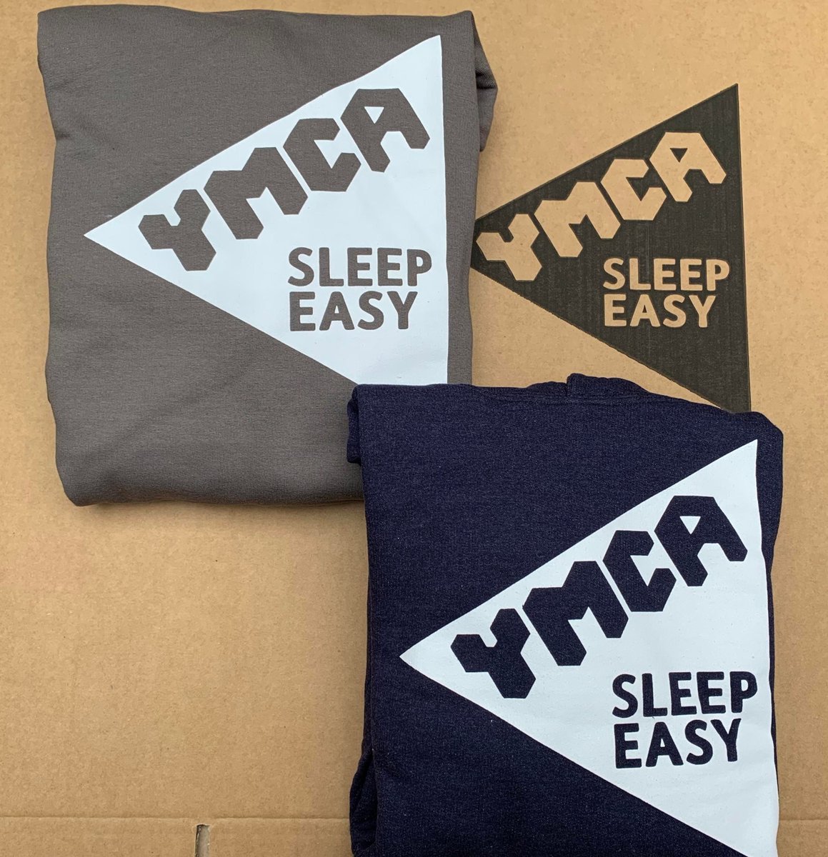 Thank you to <a href="/FM_Branding/">FM Branding</a> for our amazing new Sleep Easy hoodies. We're yet to decide on our favourite colour! We'd also like to say a HUGE thank you to <a href="/CBSPackaging/">CBS Packaging</a> for donating the cardboard boxes for participants to sleep in for the night. #YMCASLEEPEASY
