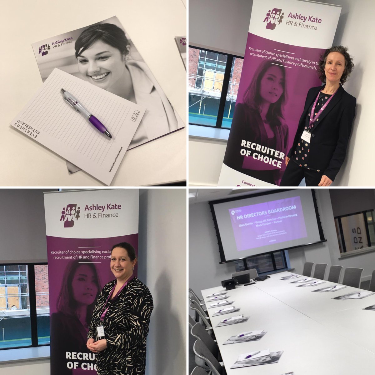 Our HR Directors Boardroom in #Nottingham is set up ready to welcome our attendees!👥
<a href="/JacquiWallHR/">Jacqui Wall</a> and <a href="/RachelRoweHR/">Rachel Rowe</a> have attended from Ashley Kate with our speaker Clare from <a href="/PlatformHousing/">Platform Housing Group</a>. Hosted by <a href="/ESgloballaw/">Eversheds Sutherland</a> 👋🗣️ #HRDB2020 #HREvent #ThursdayMotivation