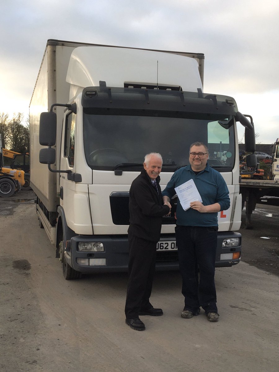 pandgtraining's tweet photo. Congratulations Wayne on your excellent Category C pass!!!👍 From all the team at P&amp;G, we wish you the very best of luck in your future driving career!🚛 #DriverTraining #LGVTraining https://t.co/YQ9KMJ5Myv