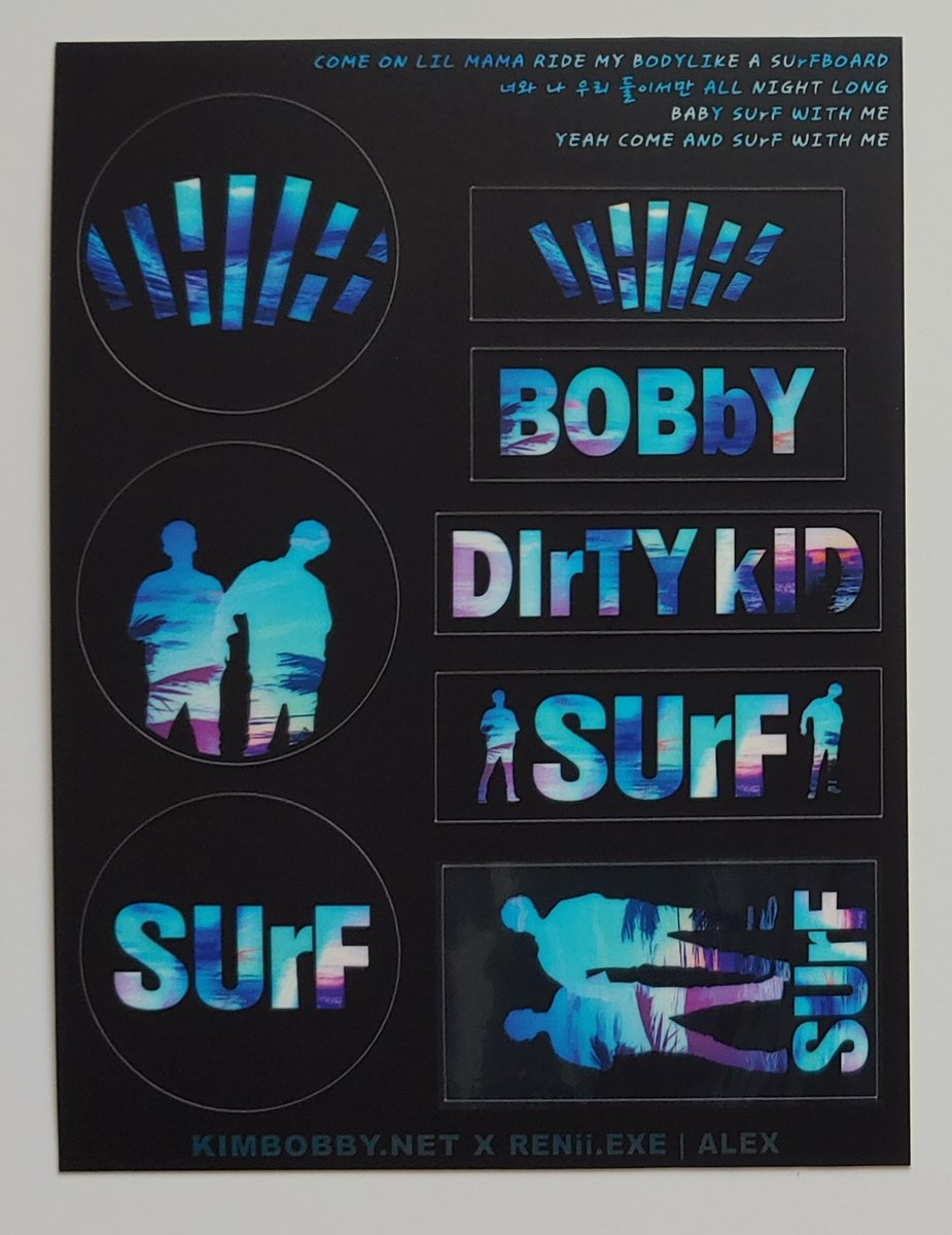  RENii.EXE | Alex x kimbobbydotnet<SUrF> Donghyuk & Bobby stickers sell  $2 USD. Dope stickers from SUrF Cheering KitInterested in GO message in DM.  #iKON  #아이콘  #김동혁  #바비