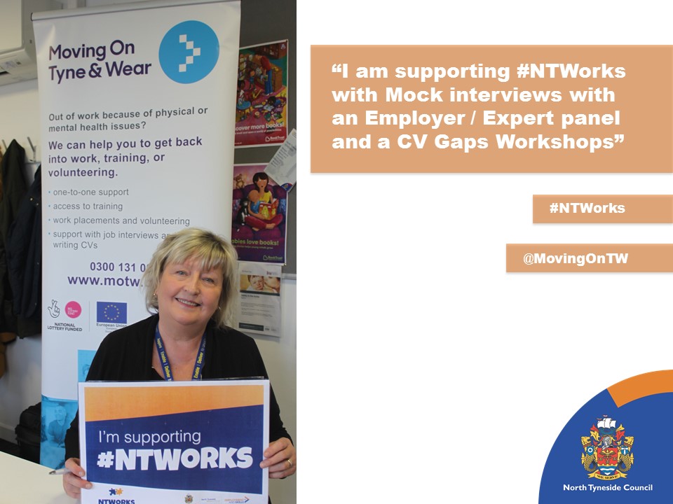 NTAdultLearning's tweet photo. .@MovingOnTW helps people who are out of work due to mental or physical health. We're delivering a CV Gaps Workshop as part of #NTWorks. Whether from long term sickness, parenting, travelling - get the right advice about your CV. @NTCouncilTeam BOOK NOW https://t.co/Jv5PcXhh3D https://t.co/7MXDf7N5zg