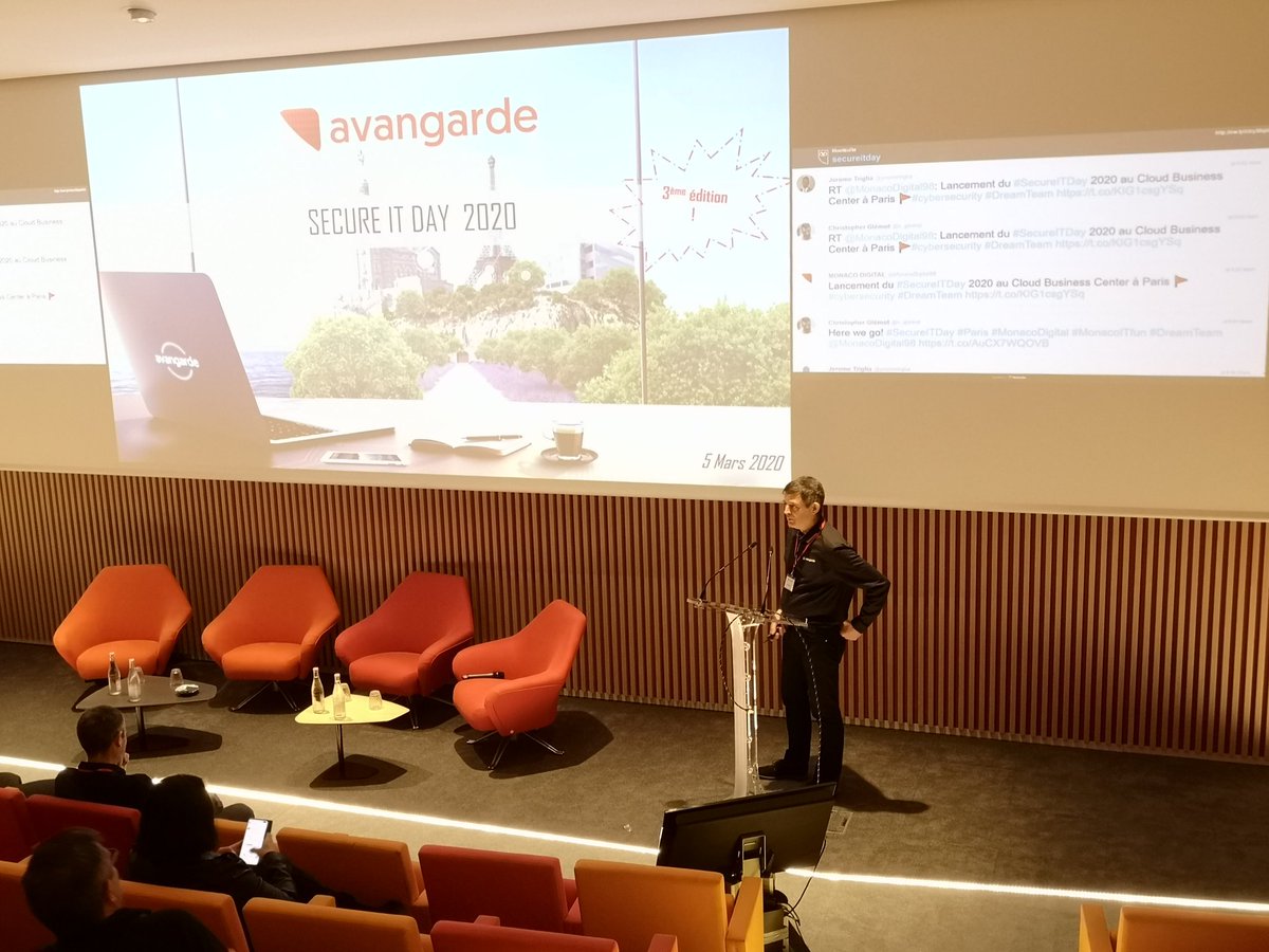 c_glemot's tweet photo. #SecureITDay 2020 : Session plénière avec Philippe Robin ! #Cybersecurity #Data #Protection #Governance #MonacoDigital #MonacoITfun @MonacoDigital98 https://t.co/HaScbrTLFU