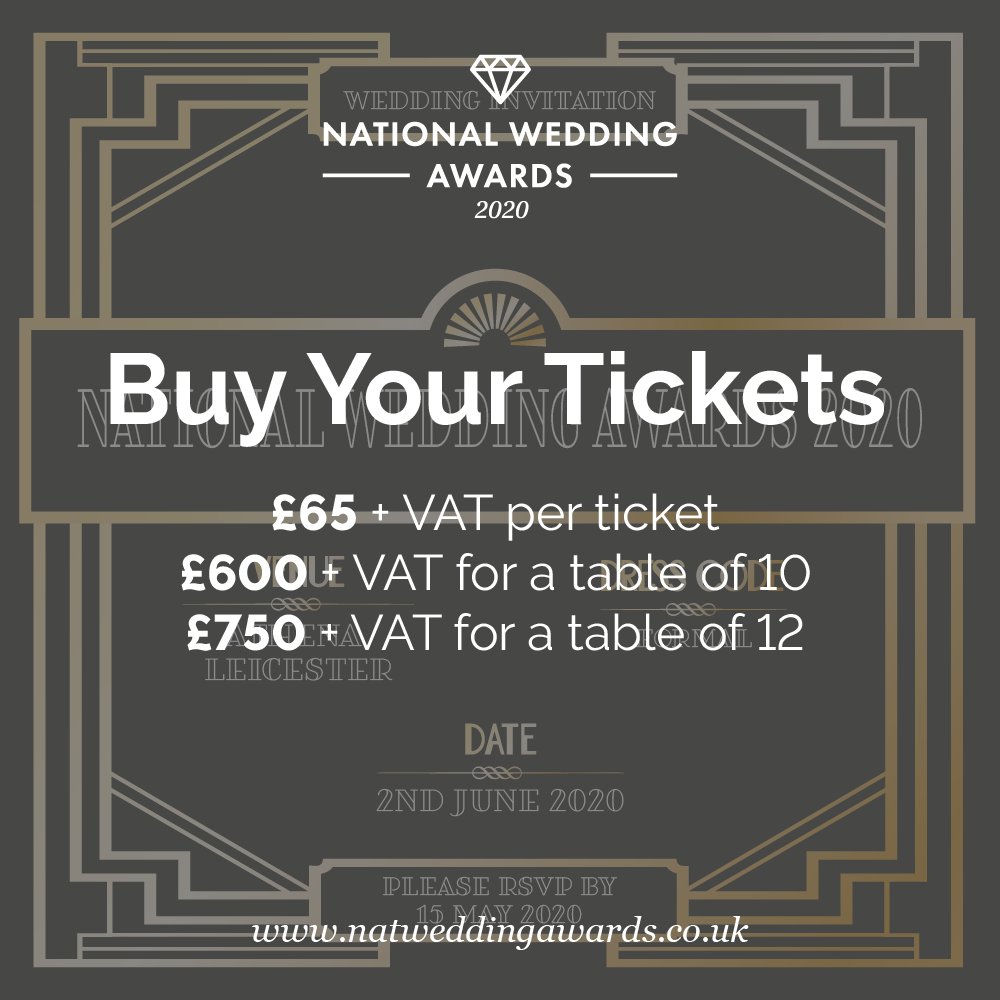 The National Wedding Awards is being held on Tuesday 2nd June 2020

Get your tickets now at natweddingawards.co.uk/tickets 

#wedding #awards #weddingawards #NWAwards #NWAwards2020