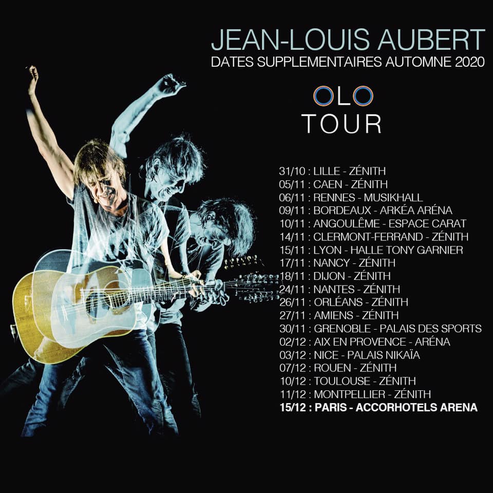 concertandcocom's tweet photo. #JeanLouisAubert #JLAubert @Aubertofficiel a annoncé de nouvelles dates de concert à l'automne pour sa grande tournée française, qui se terminera le 15 décembre 2020 @AccorH_Arena de Paris ! Toutes les dates + les billets en vente ici: https://t.co/fgKtDqzWpV https://t.co/xV383JIDuU