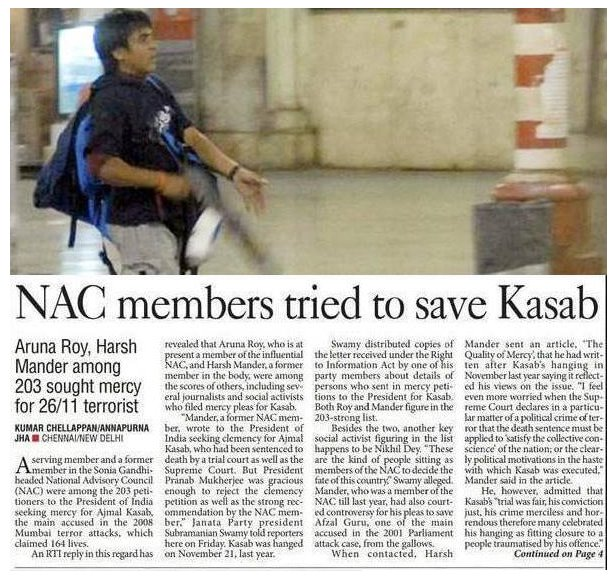 go4avinash's tweet photo. @ThePeopleOfIN @harsh_mander #SoniaGandhi’s NAC members tried to save 26/11 Mumbai Terror attack killer Ajmal Kasab. #HarshMander was part of Sonia's NAC which tried to save t'errori'st #AzmalKasab.

#NeverForgetNeverForgive https://t.co/3CPuyBpjRg
