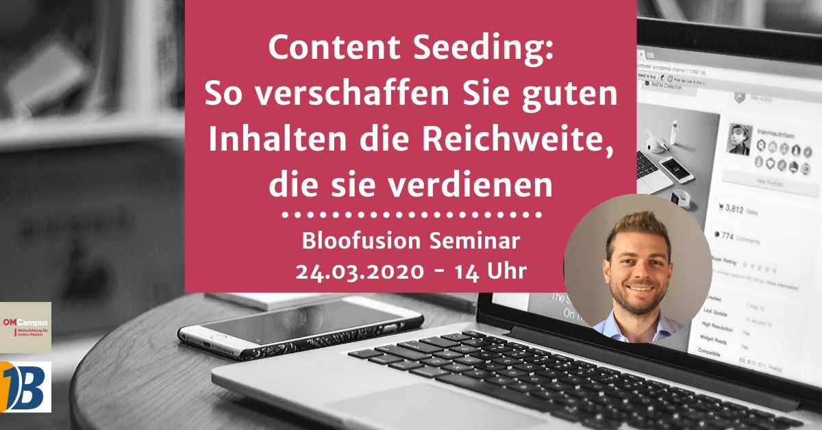 bloofusionde's tweet photo. Du möchtest alles zum Thema #contentseeding wissen?
> Endlich die passenden Themen finden?
> Die Zielgruppen verstehen?
> Relevante Webseiten finden?
> Ressourcen richtig nutzen?
Damm melde dich noch heute für unser Online-Seminar an!
https://t.co/liBx9PdMD1 https://t.co/LrFqwi03n1