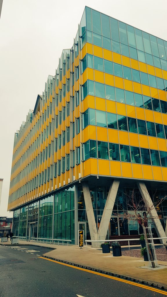 m_w_thompson's tweet photo. A bit of colour on a grey day #theyellowbuilding second meeting of the day.
#technologyforhumans https://t.co/ggcpPMeD6l