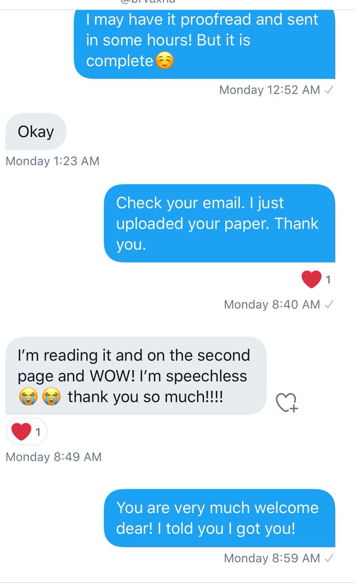 TutorEphy's tweet image. With Tutor Ephy, you get:
👨‍🎓Authentic and custom work.
👨‍🎓Exquisite research services.
👩‍🎓Timely delivery.
👩‍🎓Excellent paper formatting.
⭐️A+ Grade.
Therefore, let me help you with your essays and assignments. I also take Online Class(es) for you. Check out these testimonials☺️. Dm