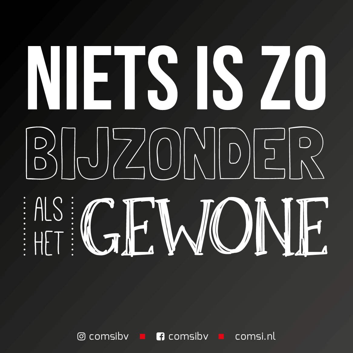 𝗶𝗻𝘀𝗽𝗶𝗿𝗮𝘁𝗶𝗲 | Met passie doen wij dagelijks gewoon waar we bijzonder goed in zijn. Zo worden gewone uitingen buitengewoon bijzonder. Fijne dag!