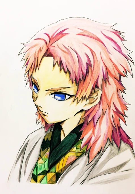 錆兔完成しました(^ν^)
髪の色とかアレンジしてるので変だったらすいません?‍♂️?
元絵と描いたのも載せときます(^∇^)
#鬼滅の刃
#錆兔
#色鉛筆
#アレンジ
#模写 