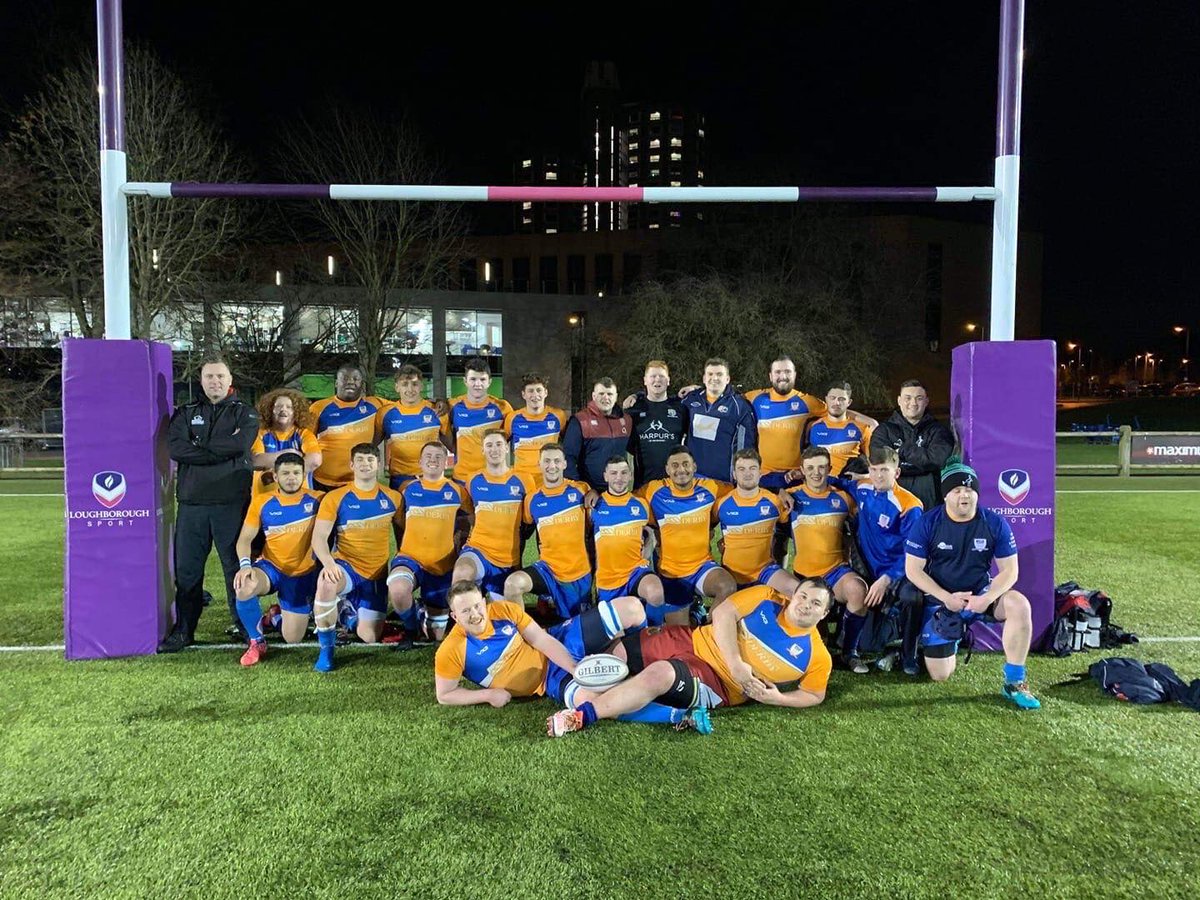 UDRFC1987's tweet photo. TOP OF THE LEAGUE‼️ 

The brush boys have just gone and won the game yesterday against Leicester 2s 🔥 With one more game to go next week against Birmingham it looks like “the brush are going up” 😍 Huge congrats boys 👏🏽🏉✨
.
.
.
#derbyunion #rugbyunion #teamderby #vx3 #lough https://t.co/81rjBduK2f