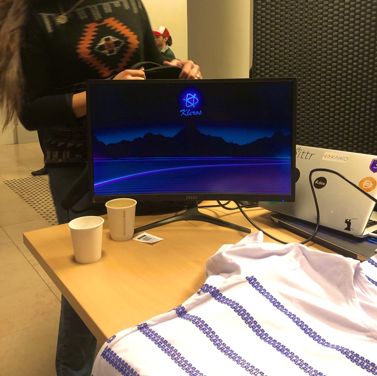 Hazelstar_'s tweet photo. Woops! Nice @Kleros_io illustration by a community member spotted at #Ethcc3 🤫 https://t.co/Q0LlkuDJ53