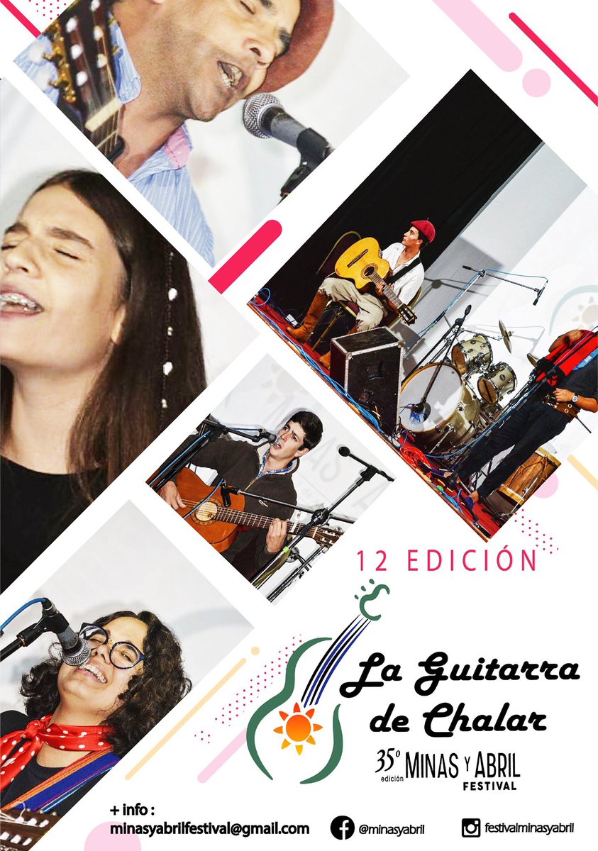 Faltan poquitos días para la 12 edición de 
La Guitarra de Chalar
Si sos solista, o tenés un dúo, sos recitador o payador
No pierdas la oportunidad de participar y poder hacer tu presentación oficial en el escenario mayor Minas y Abril, anotate aquí 
festivalminasyabril.com/la-guitarra-de…