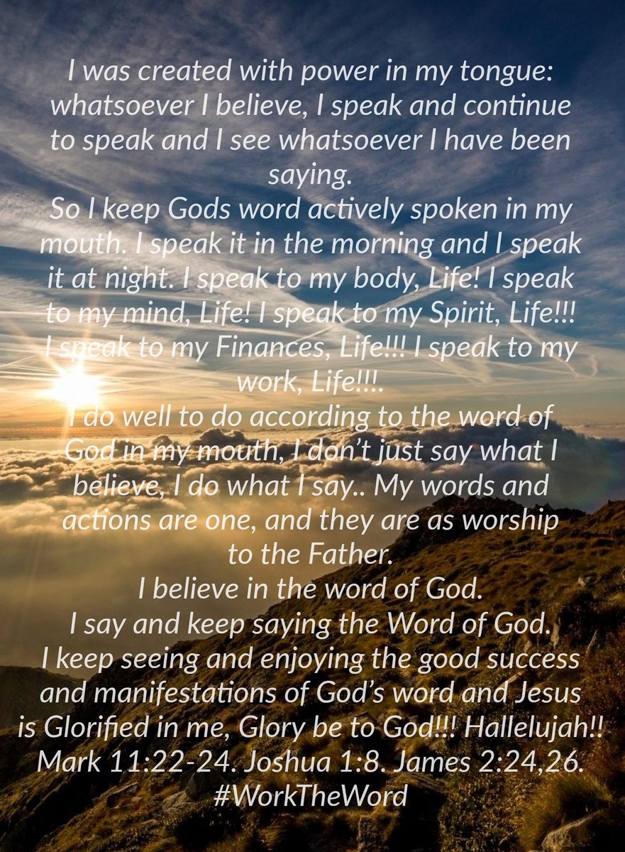 angel_odey's tweet photo. Speaking Gods word is part of Doing Faith, but there's also a part of deliberate actions towards what you believe and Say.
Gods Word works, #WorkTheWord
#VoiceOverTheNations
#GoodFood
#BPFN
#Mark1123
#TheNcourager https://t.co/x1f0NDEgss