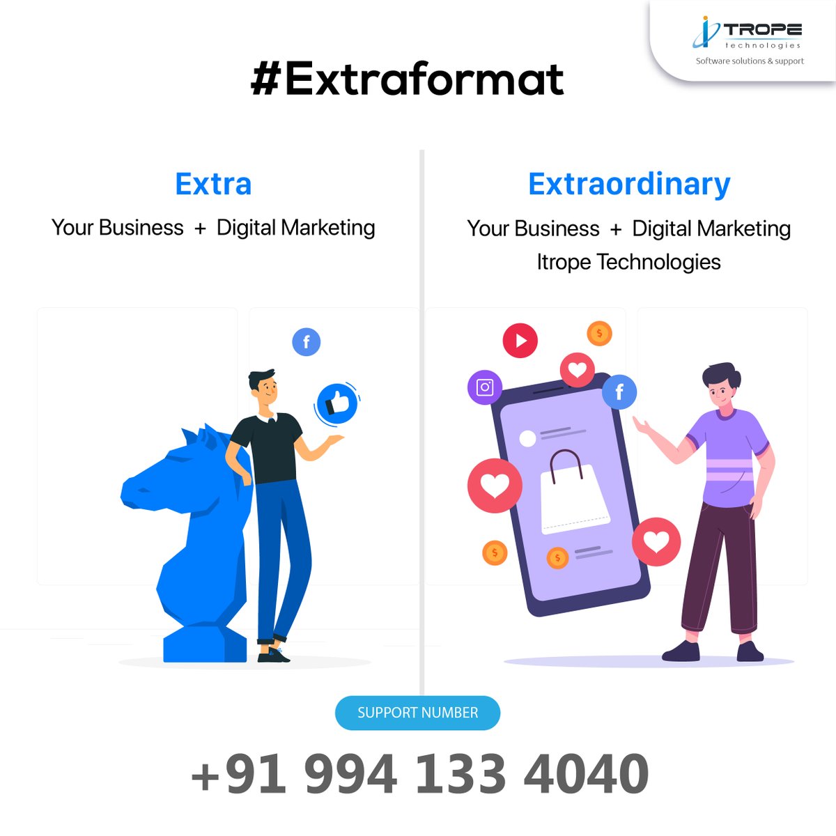Itropetechnolo4's tweet image. Extra &amp;amp; Extraordinary

Brands going #Extra with the #ExtraFormat - Our Digital marketing Services

#ExtraFormat #Trendset #TrendingFormat #branding #business #DigitalMarketing2020

For more info:
Call us support number: ☎️+91 9941334040
Visit us: itropetechnologies.com