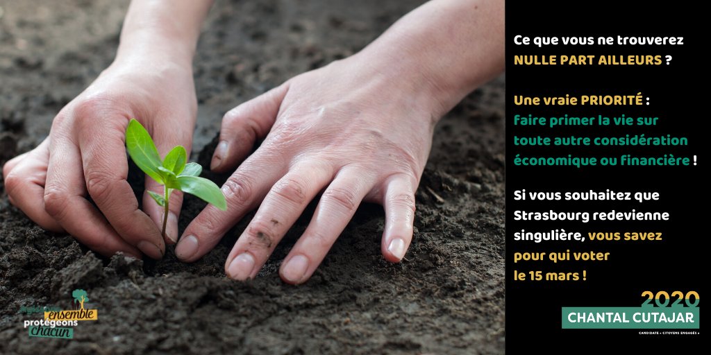 Cutajar2020's tweet photo. NOTRE PRIORITÉ ABSOLUE EST CLAIRE :
Faire primer la vie sur toute autre considération économique et financière !
Cette priorité pourtant évidente, vous ne la trouverez NULLE PART AILLEURS...

#Strasbourg
#Strasbourg2020
#AgissonsEnsemble https://t.co/FuJpkHzILo