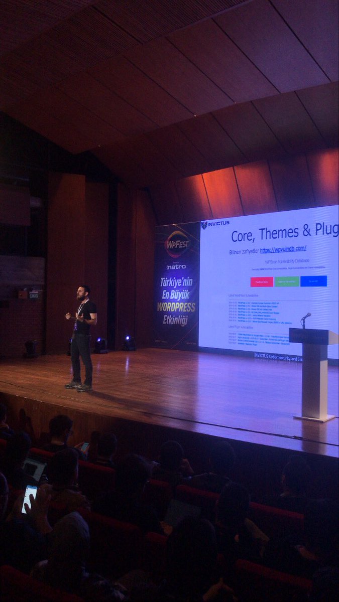 wpfestorg's tweet photo. Mehmet İnce, Güvenli Bir WordPress İçin İpuçlarını Paylaşıyor.@mdisec https://t.co/F37rKgKBzX